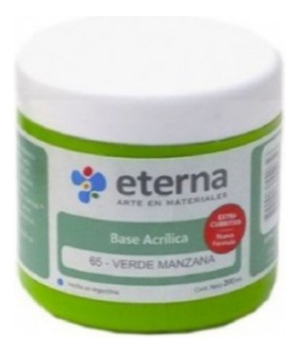 Base Acrilica Eterna 200 Ml En La Plata Color Del Óleo 65 Verde Manzana