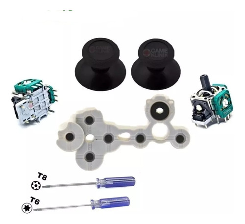 Kit Xbox One S 2 Joystick + Tapa + Goma Conductora One S