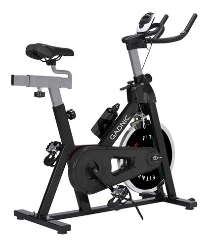 Bicicleta Fija Gadnic Entrenamiento Friccion 18kg Pro Gym Color Negro