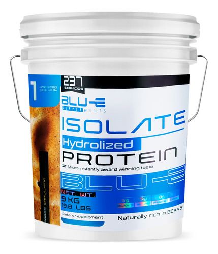 Proteína Whey Hidrolizada Isolate Blu-e 9 Kg 237 Servicios