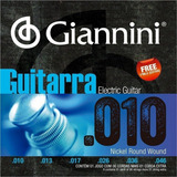 Jogo De Cordas Giannini Guitarra 010 Geegst ( 6 Cordas )