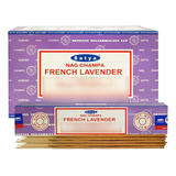 Incienso Premium Satya Nagchampa Lavanda Francesa 12 Pack Fragancia French Lavender