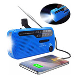 Radio De Emergencia De 1200 Mah, Radio Recargable Con Manive