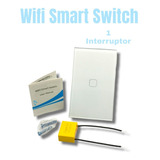 1 Vía Smart Switch Interruptor Blanco Wifi Alexa Sin Neutro