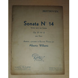 Partitura Sonata N°14 Op 27 N°2 Para Piano Alberto Williams