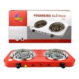 Fogareiro Fogão Elétrico 2bocas 2000w Portátil Color Camping