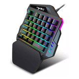 Teclado Para Jogos Com Mini Teclado Rgb De Uma Mão