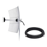 Kit Antena Externa Celular 4g 20dbi + Cabo Descida Conector