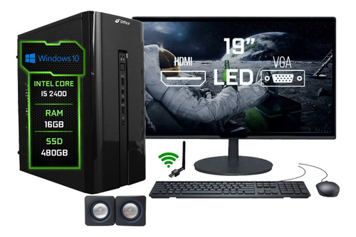 Computador Completo Intel I5 16gb, Ssd 480gb, Monitor 19 Kit