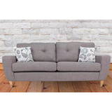 Sillon Sofa Retro Vintage Nordico  2 Cuerpos Antidesgarro