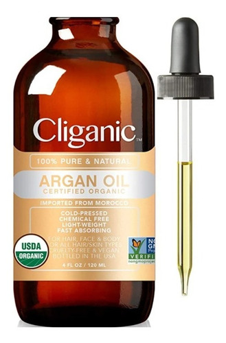 Aceite De Argan Organico Puro Prensado En Frio Piel Cabello