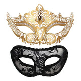 Mascarada Para Parejas Mujeres Con Diamantes Metal Veneciana