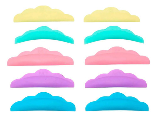 10 Bob De Silicone Coloridos Lash Lifting - Kit Reutilizável