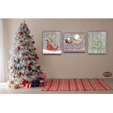 Cuadros Decorativos Navideños Decoración Navideña 3pz 30x40 