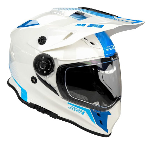 Casco J34 Adventure Cross Doble Visor Red Blue Yellow Just1