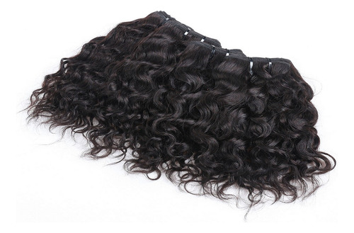 Cortina De Pelo Humano 100% Natural Remy Water Wave De 30 Cm