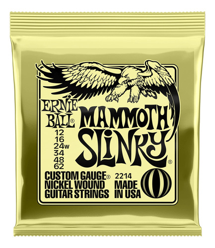 Encordado Ernie Ball Mammoth Guitarra Eléctrica 12-62 2214