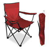 Silla Plegable Para Camping Acampar Playa Pesca Portatil Yim Color Rojo