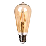 Lampara Led Vintage St64 4w Filamento Ultra Cálida