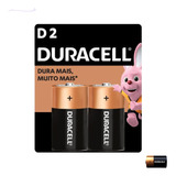 Pilha Alcalina D Grande Duracell Cartela C/2 Unidades Mn1300