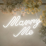 Letrero Led De Acrílico Marry Me Con Luz De Neón Para Decora