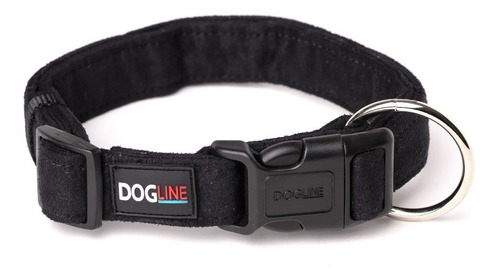 Collar Seguridad Perro Microfibra Dogline Talla Grande Negro Tamaño Del Collar L