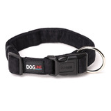 Collar Seguridad Perro Microfibra Dogline Talla Grande Negro Tamaño Del Collar L