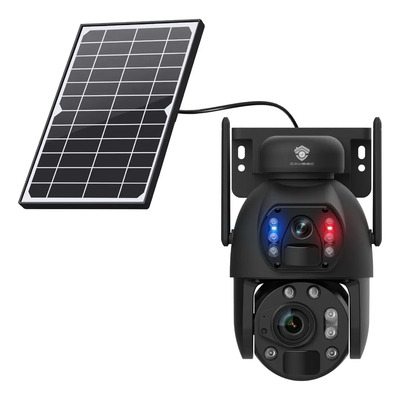 Cámara Solar 4g 5g Doble Lente 6mp 36x Zoom Optico Exterior Negro | Meses sin interés