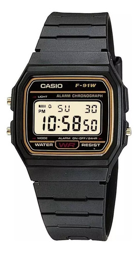 Relógio Casio Vintage Esportivo Resistente A Água F-91