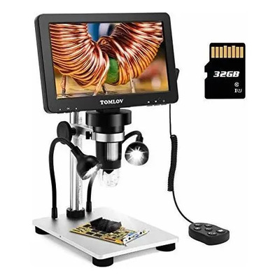 Tomlov Microscopio Digital Lcd De 7 Con Tarjeta Sd De 32gb | Meses sin interés