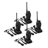 4 Pz Radios Walkie Talkie Recargable, Con Manos Libres