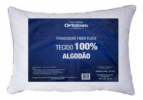 Travesseiro Antialérgico Fiber Flock Fibra Silicone Ortobom