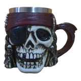 Taza Vikinga Calavera Pirata Térmica Taza Para Café 