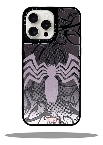 Funda Case Para iPhone De Spiderman Araña Negro