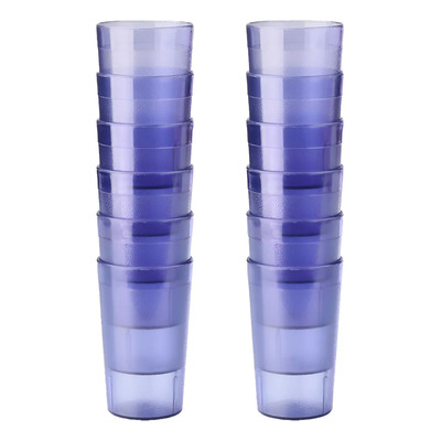 Vaso Hotelero Restaurante Melamina Resistente 475ml 12 Pzs Color Azul
