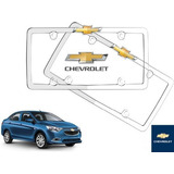 Par Porta Placas Chevrolet Aveo 1.5 2019 A 2021 Original