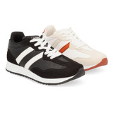 Tenis Dama Casual Negro Y Hueso Slim On Duo Pack 310