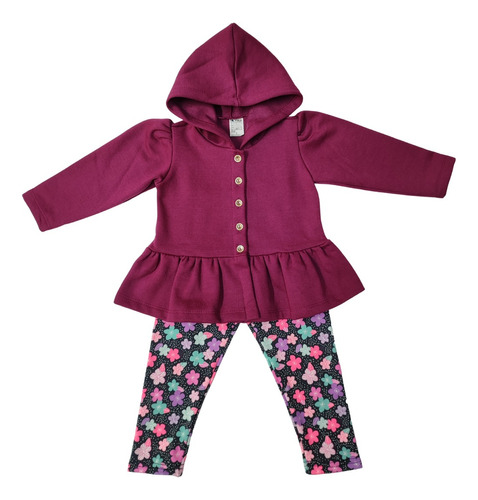 Conjunto Feminino Infantil Moletom Flanelado Grosso Leg 123