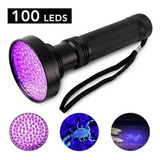 Linterna Uv Negra De 100 Led, Detector De Luz, 1u