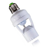 Sensor De Presença  P/ Lâmpada Soquete E27 C/ Fotocélula 