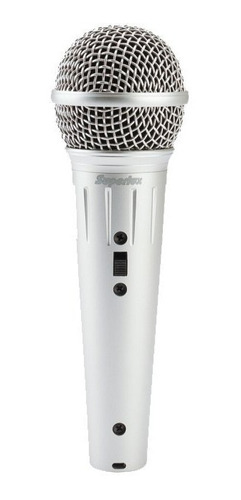 Micrófono Superlux Vocal Blanco Con Cable Xlr A Xlr