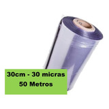 Filme Pvc Encolhivel F.dupla 30cm-30 Micras-50 Metros-shrink