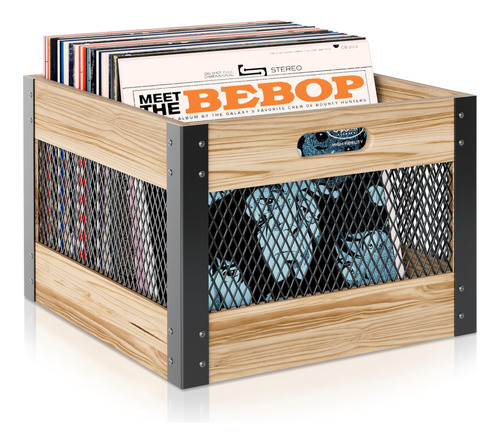 Yikibox Caja De Almacenamiento De Discos De Vinilo Con Sopor