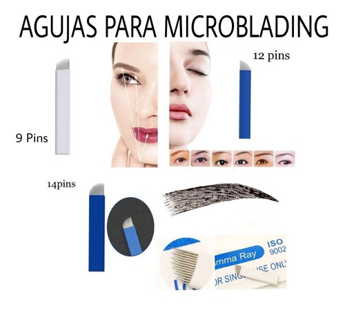 Agujas Microblading Maquillaje Permanente X 50 Unidades