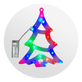 Árbol De Navidad Letrero Luminoso Led Multicolores + Pila