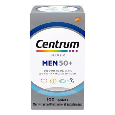Centrum Silver Men 50+ Americano 100 Tabs Hombre +50 Años Sin Sabor | Envío gratis