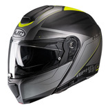 Casco Robocop Moto Hjc Rpha 90s Con Gafas De Sol, Color Negro/gris/verde, Casco Talla 59