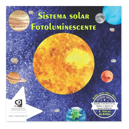 Planetas Que Brilham No Escuro Fotoluminescente Fluorescente