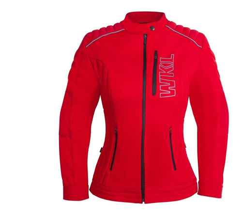 Chamarra Motociclista Mujer Impermeable Protectores Wkl 80 R