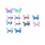 12 Colores Mezcla Mariposa Pasador Moños Para Niñas Moda 3d